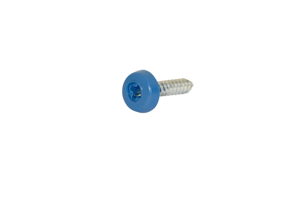 Blue Plastic Coloured Numberplate Screws boxes