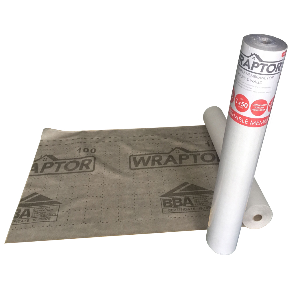 SPECIALIST ROOFING PRODUCTS WRAPTOR 100gsm Breathable Memebrane for roofing and building